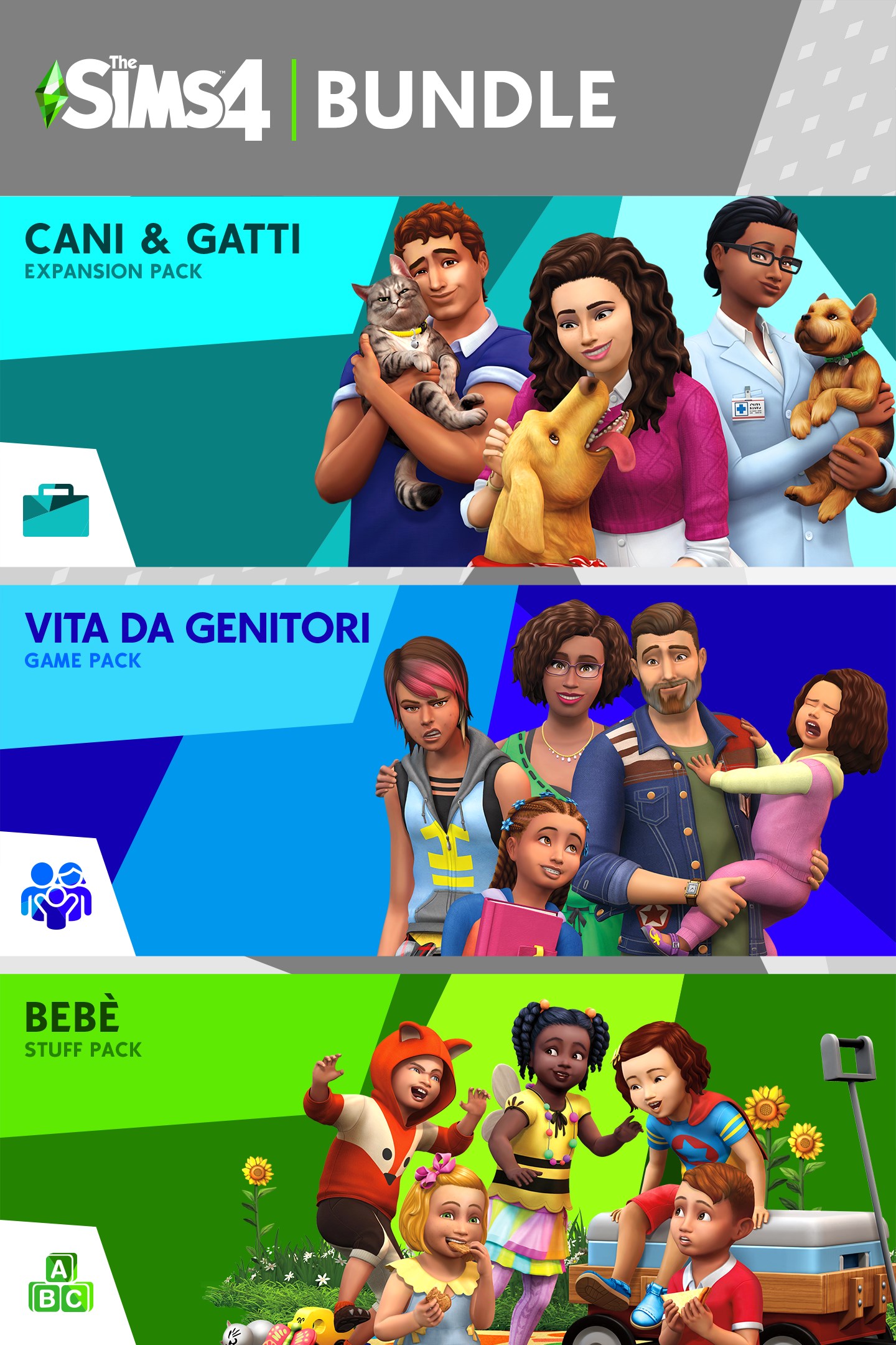 The Sims™ 4 Bundle - Cats & Dogs, Parenthood, Toddler Stuff | Xbox | Chiave | Privato