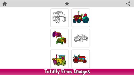 Tractors Color By Number - Vehicles Coloring Book screenshot 1