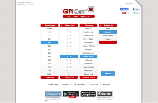 GiftGen - Gift Ideas Generator screenshot 1