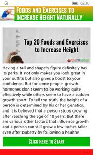 Foods and Exercises to Increase Height Naturally screenshot 1