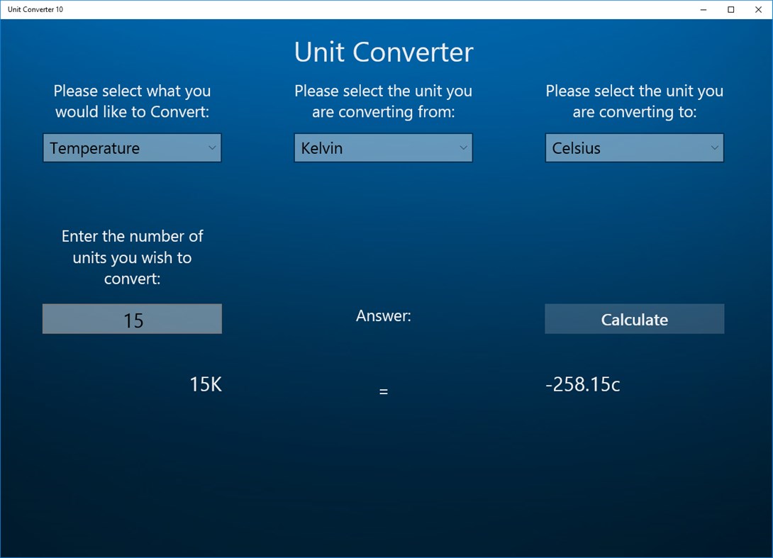 #2. Unit Converter 10 (Windows) 由: sixthgibbon