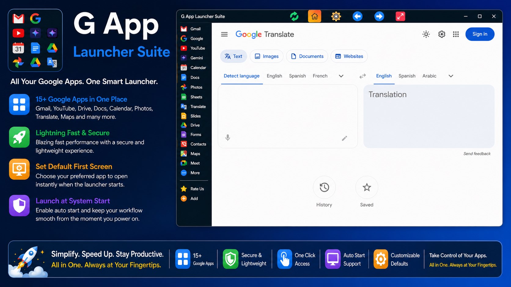 G App Launcher Suite screenshot