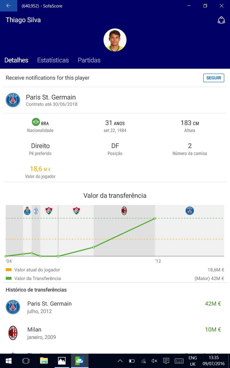 SofaScore LiveScore - Resultados ao Vivo - Microsoft Apps