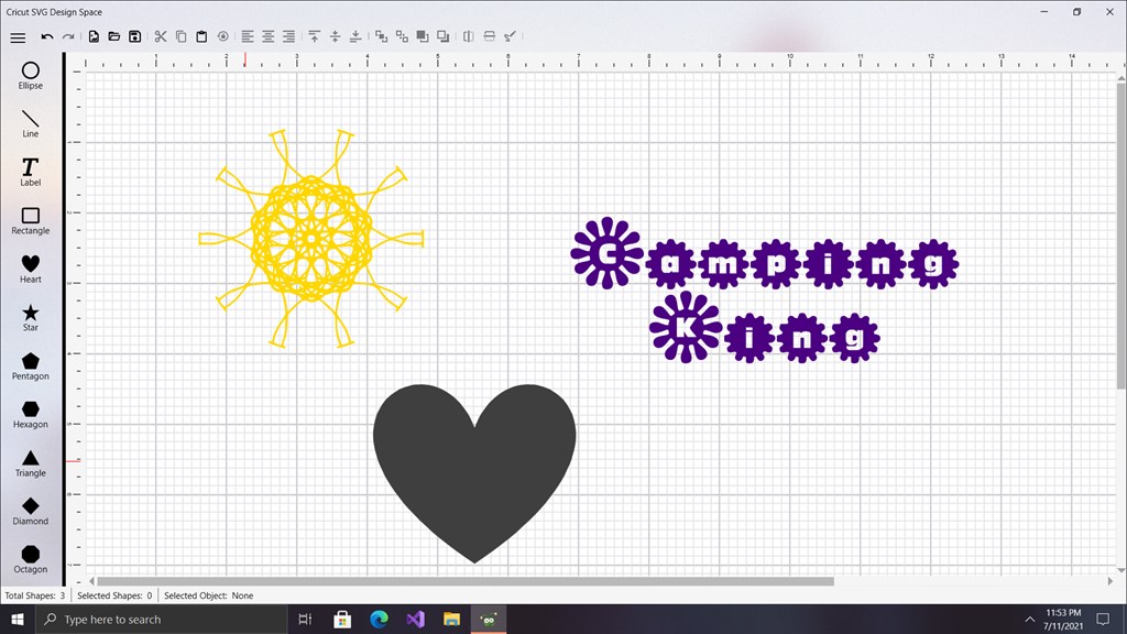 Behavior svg squad with heart shape for cutting machines