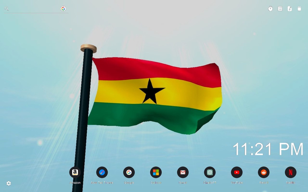 Ghana Flag Wallpaper New Tab
