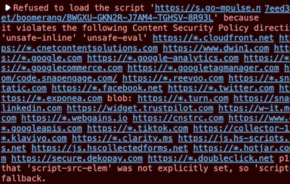 Disable Content-Security-Policy