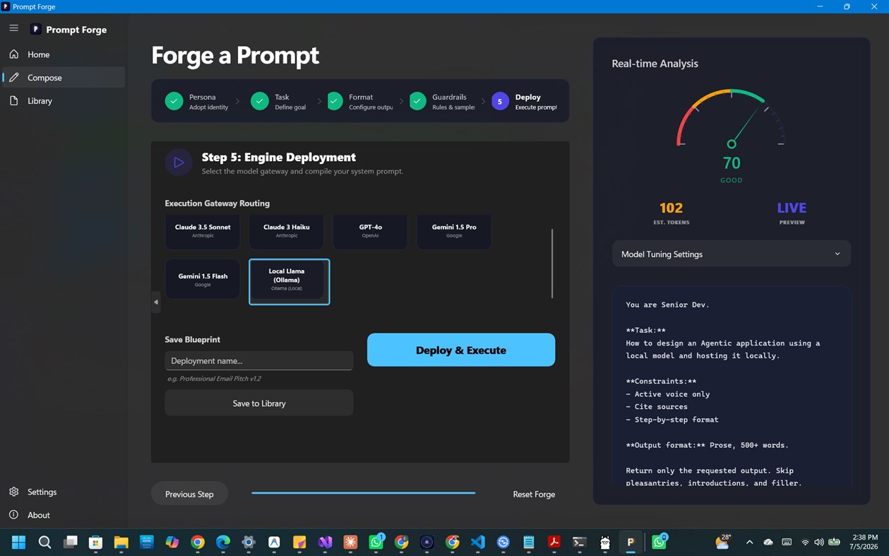 #7. Prompt Forge (Windows) Ved: Cresco Systems Labs