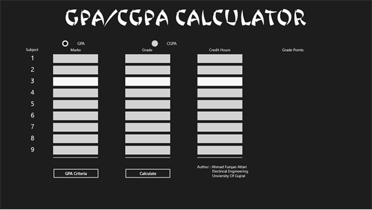 GPA/CGPA Calculator screenshot 1
