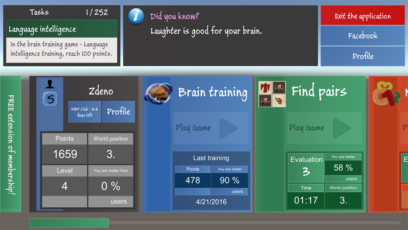 #8. Keep Brain Fit (Windows) 由: Proskin Solution