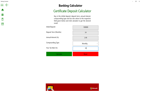 Banking Calculator screenshot 2