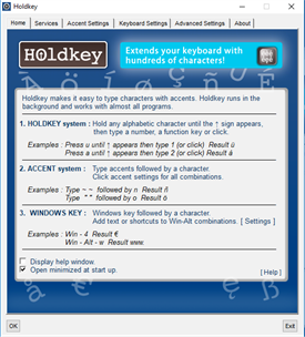Holdkey software screenshot 1