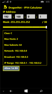 DragonNet - IPV4 Calculator screenshot 2