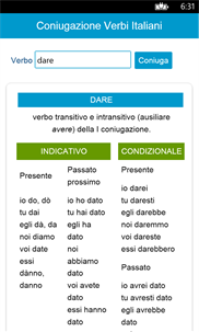 Verbi Italiani screenshot 2
