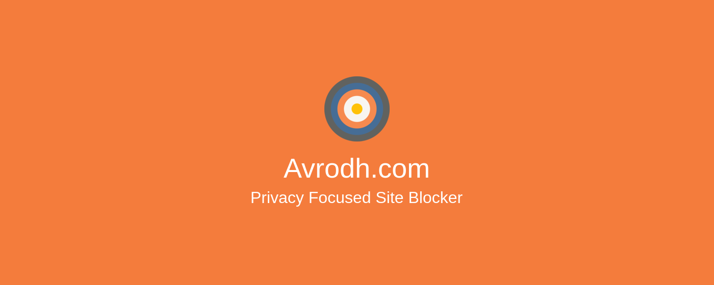 Privacy Focused Site Blocker (by Avrodh.com) marquee promo image