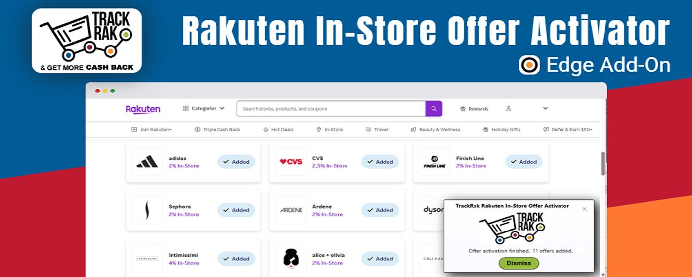 TrackRak Rakuten In-Store Activator