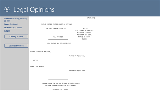 Legal Opinions screenshot 3