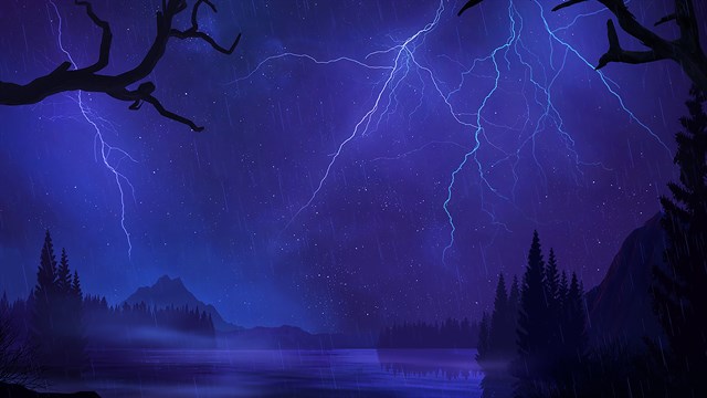 AAA Dynamic Scenes - Lightning Night Sky Dynamic Scene screenshot 1