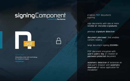 Nextsense PDF Signing Component screenshot 2