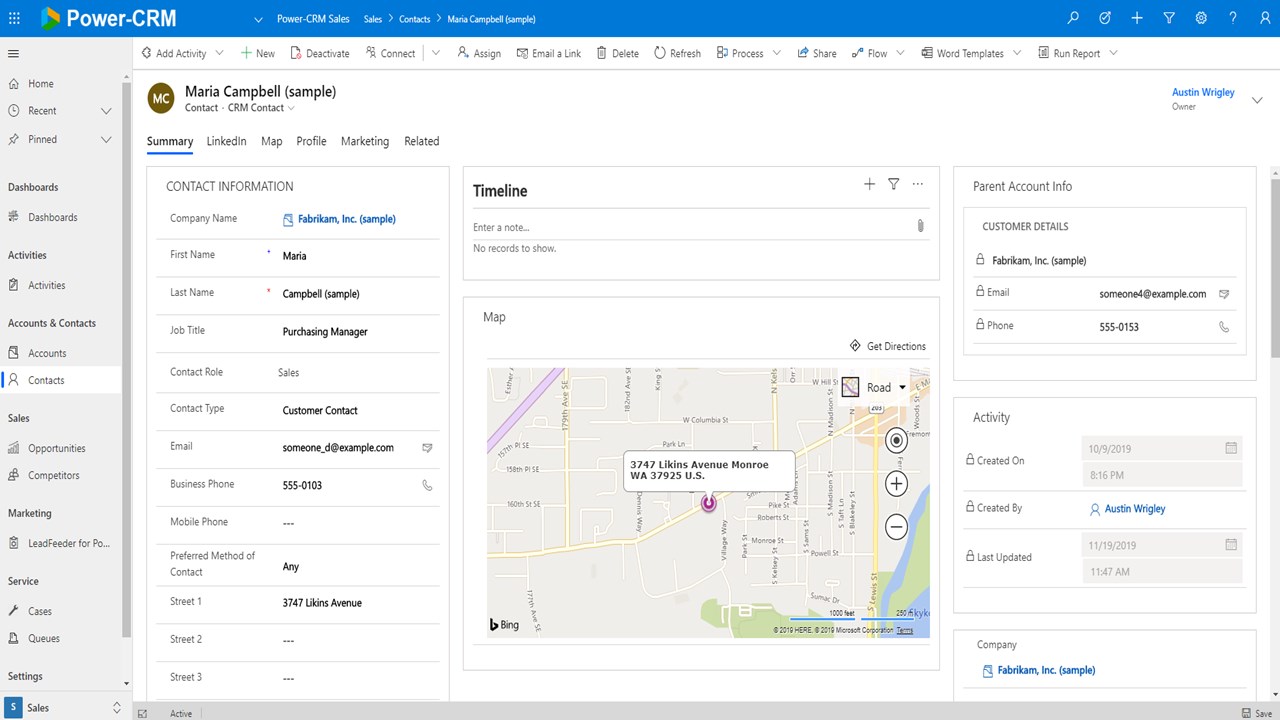 Snapshot 5 of Power-CRM Contact Management