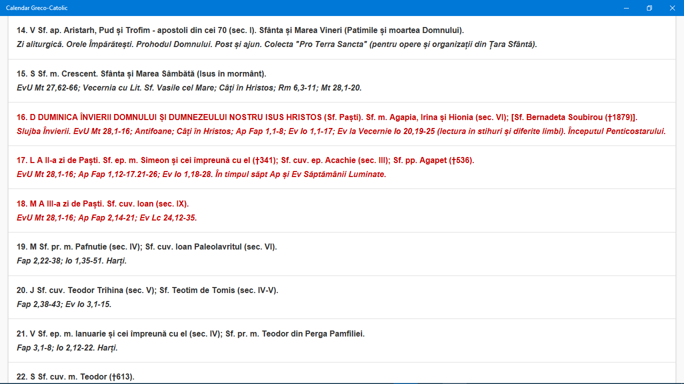 Get Calendar Greco Catolic Microsoft Store