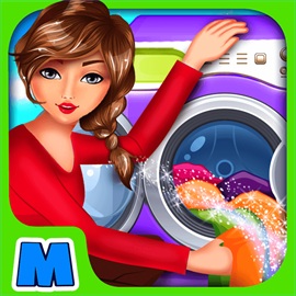 Mommy's Busy Day - House Cleaning & Laundry Washing Kids Game