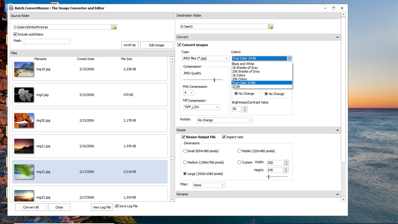 #1. Batch ConvertResize : The Image Converter and Editor (Windows) Által: Dmitrijs Volkovs