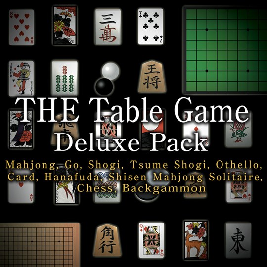 THE Table Game Deluxe Pack -Mahjong, Go, Shogi, Tsume Shogi, Othello, Card, Hanafuda, Shisen Mahjong Solitaire, Chess, Backgammon- for xbox