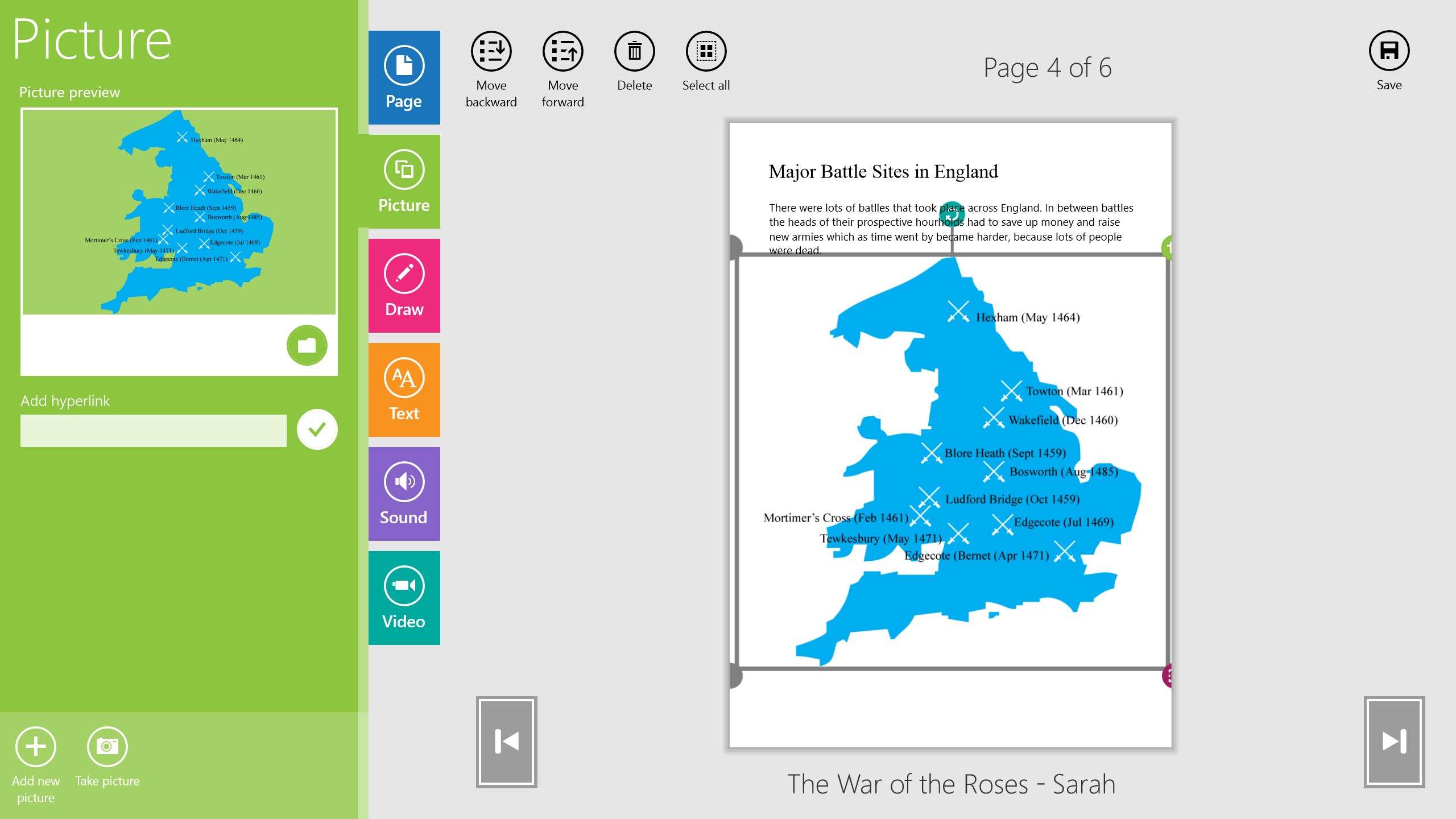 Add an existing image or capture a new picture
