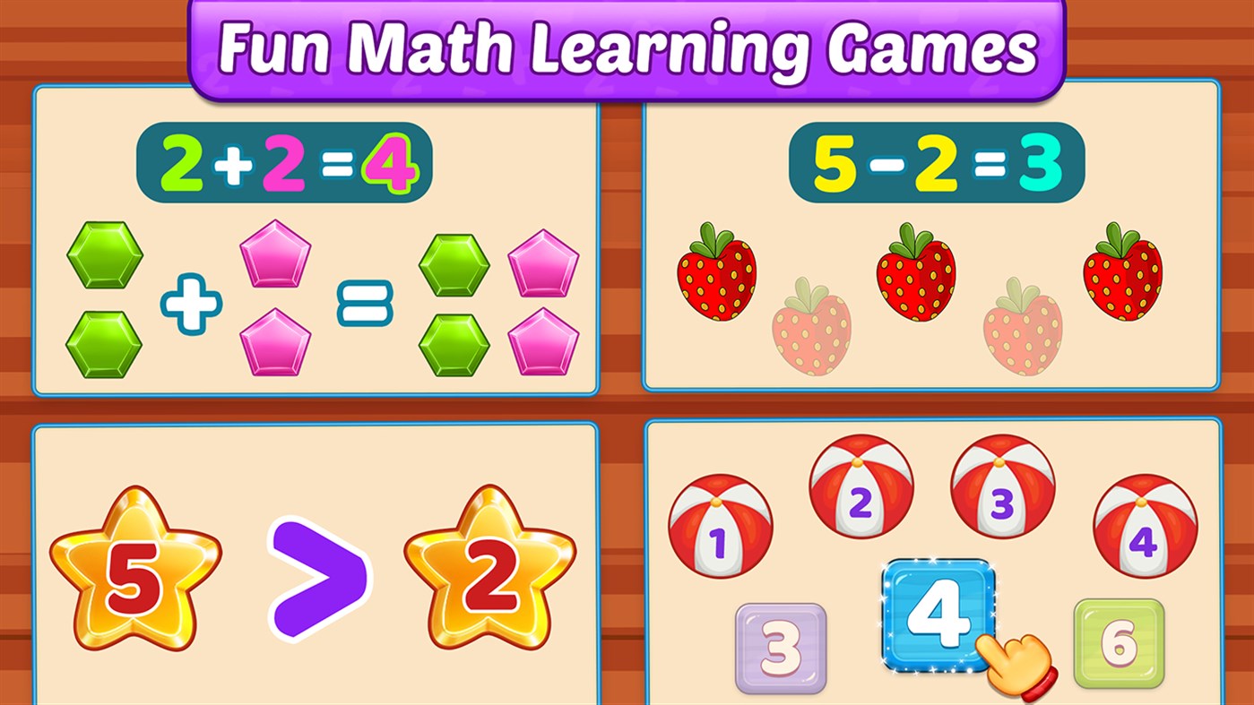 #5. Math Kids: Math Games For Kids (Windows) Podle: RV AppStudios
