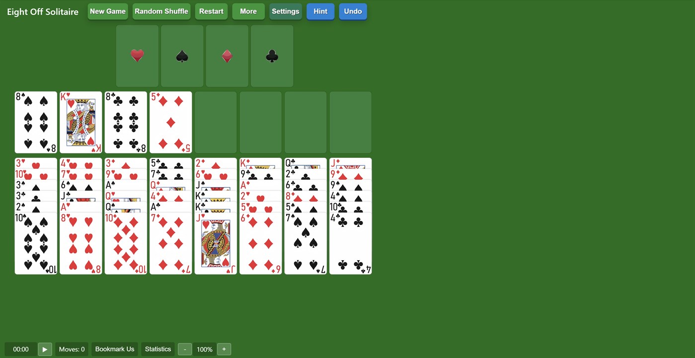 #1. Eight Off Solitaire Solitairex (Windows) 由: Solitairen