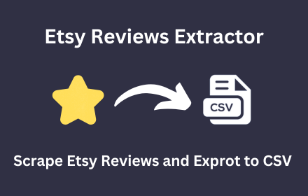 Etsy Reviews Extractor - Scrape Data to CSV small promo image