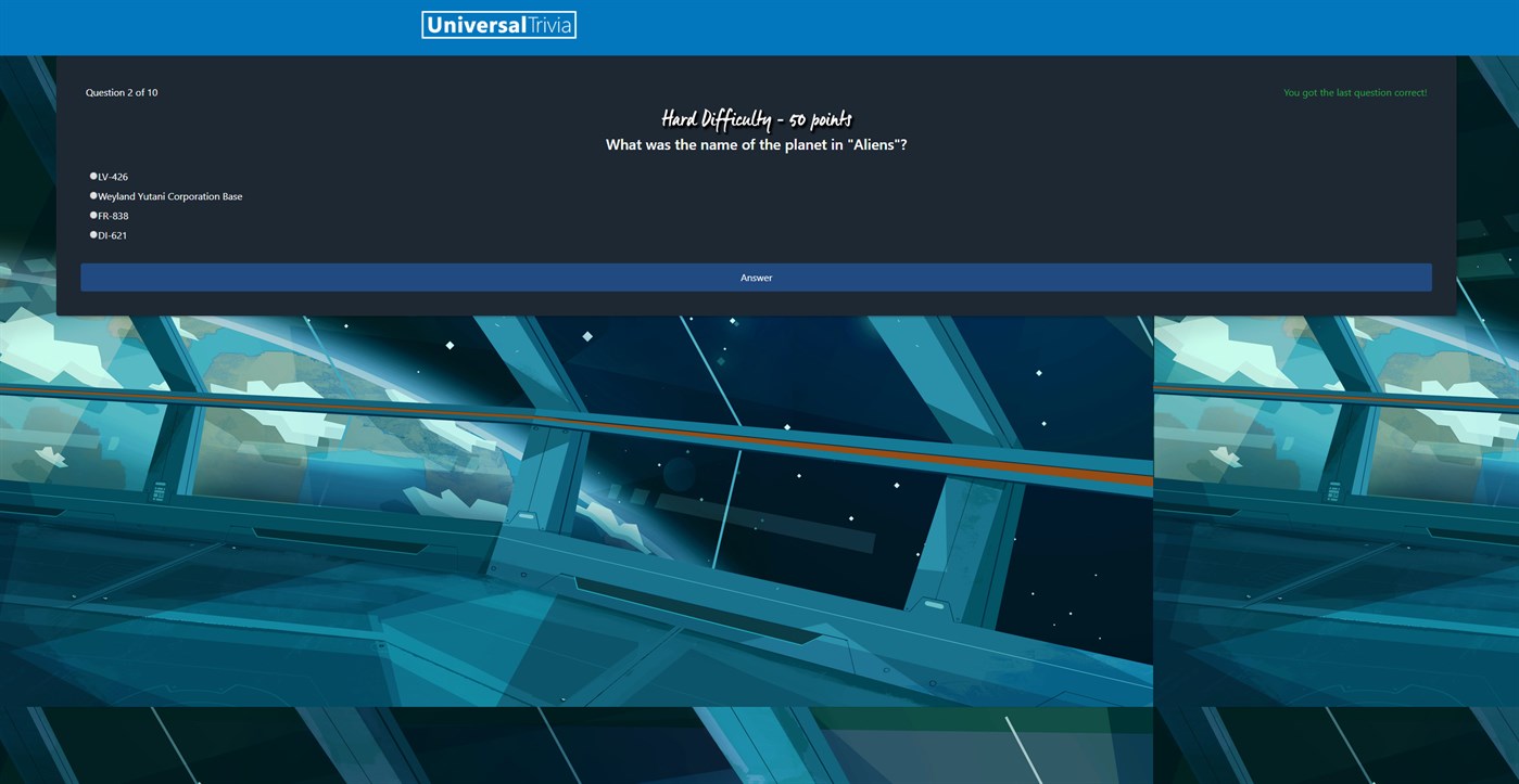 #2. Universal Trivia (Windows) Ved: Neuralnet, LLC