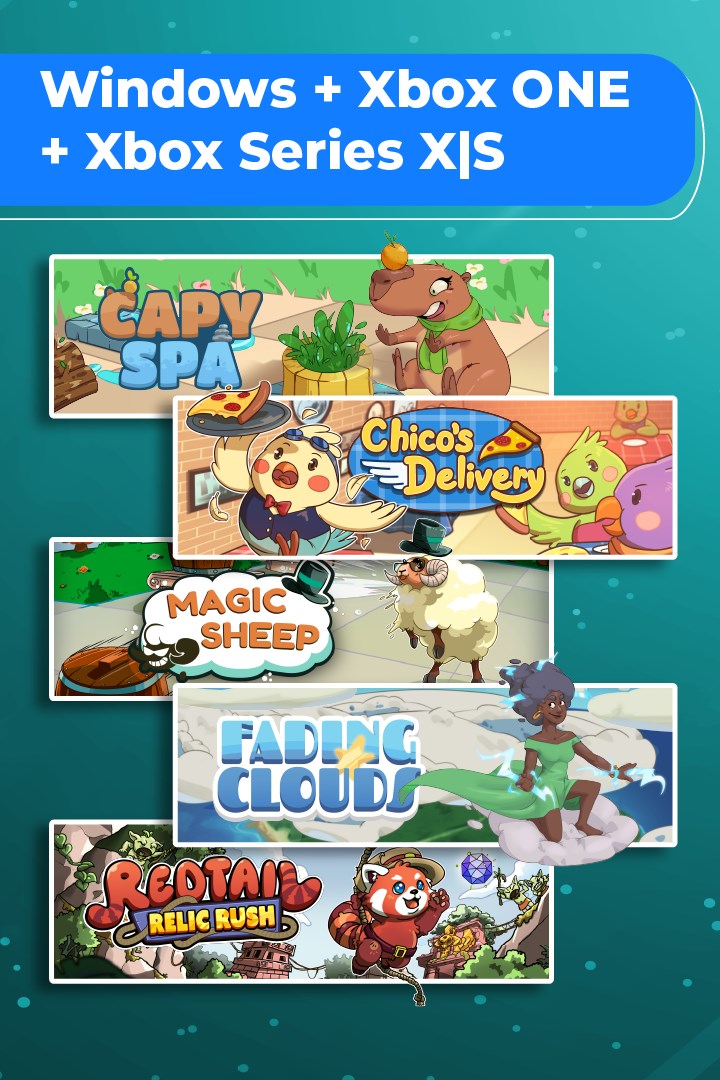 Capy Spa + Chico's Delivery + Fading Clouds + Magic Sheep + Redtail Relic Rush (Bundle)
