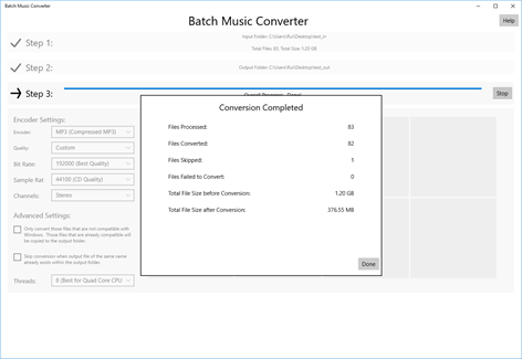Batch Music Converter Screenshots 2