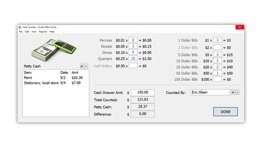 Cash Counter - Small Office Tools screenshot 1