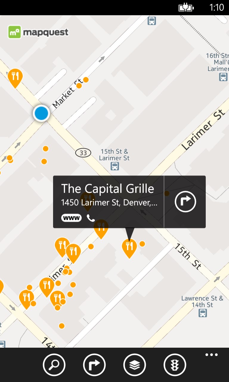 MapQuest for Windows 10 Mobile