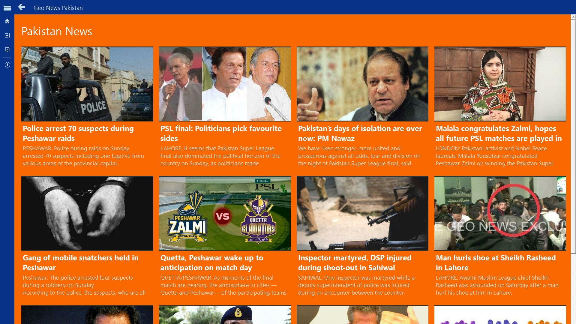 Geo News Pakistan for Windows 10 Mobile