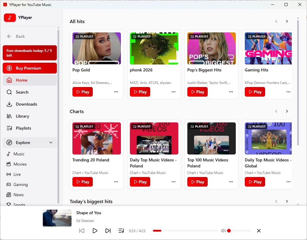 YPlayer for YT Music screenshot