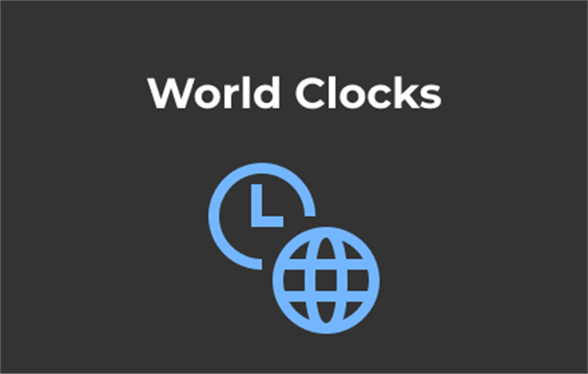 World Clocks – Global Multi Time Zone Widget