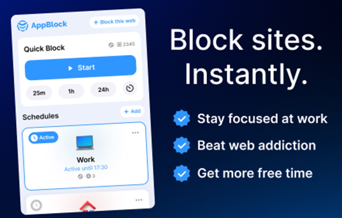 AppBlock - Block sites & Stay focused