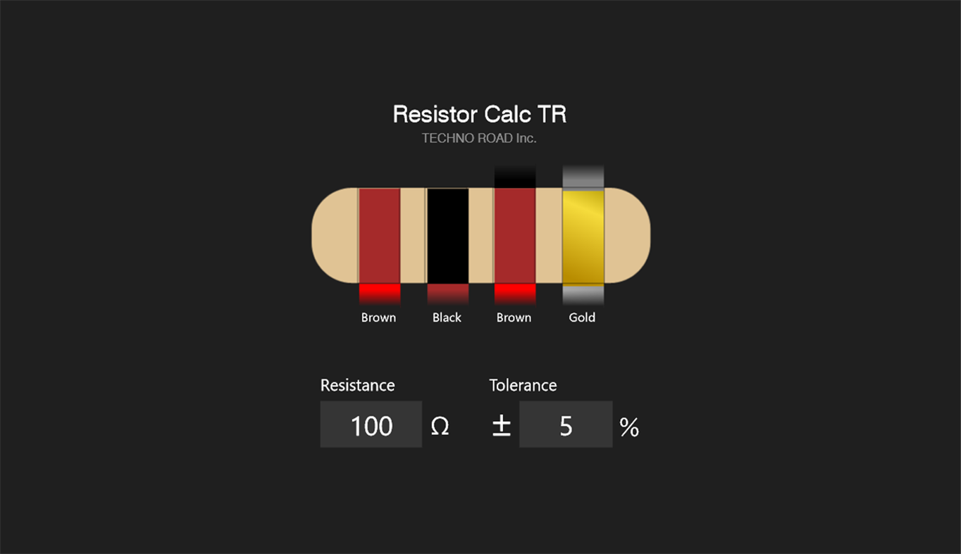 #1. Resistor Calc TR (Windows) 由: Techno Road Inc.