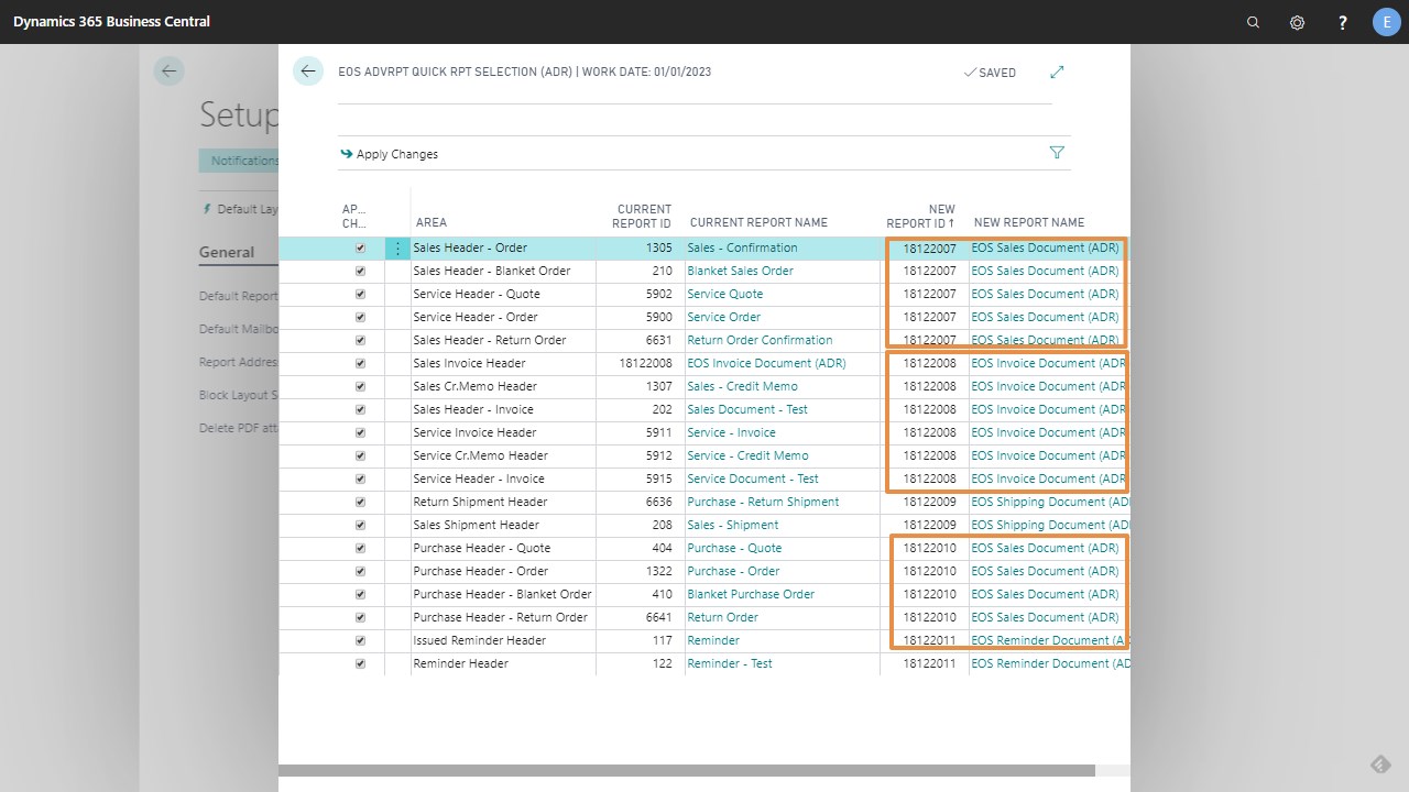 Snapshot 3 of Advanced Document Reporting for Italy