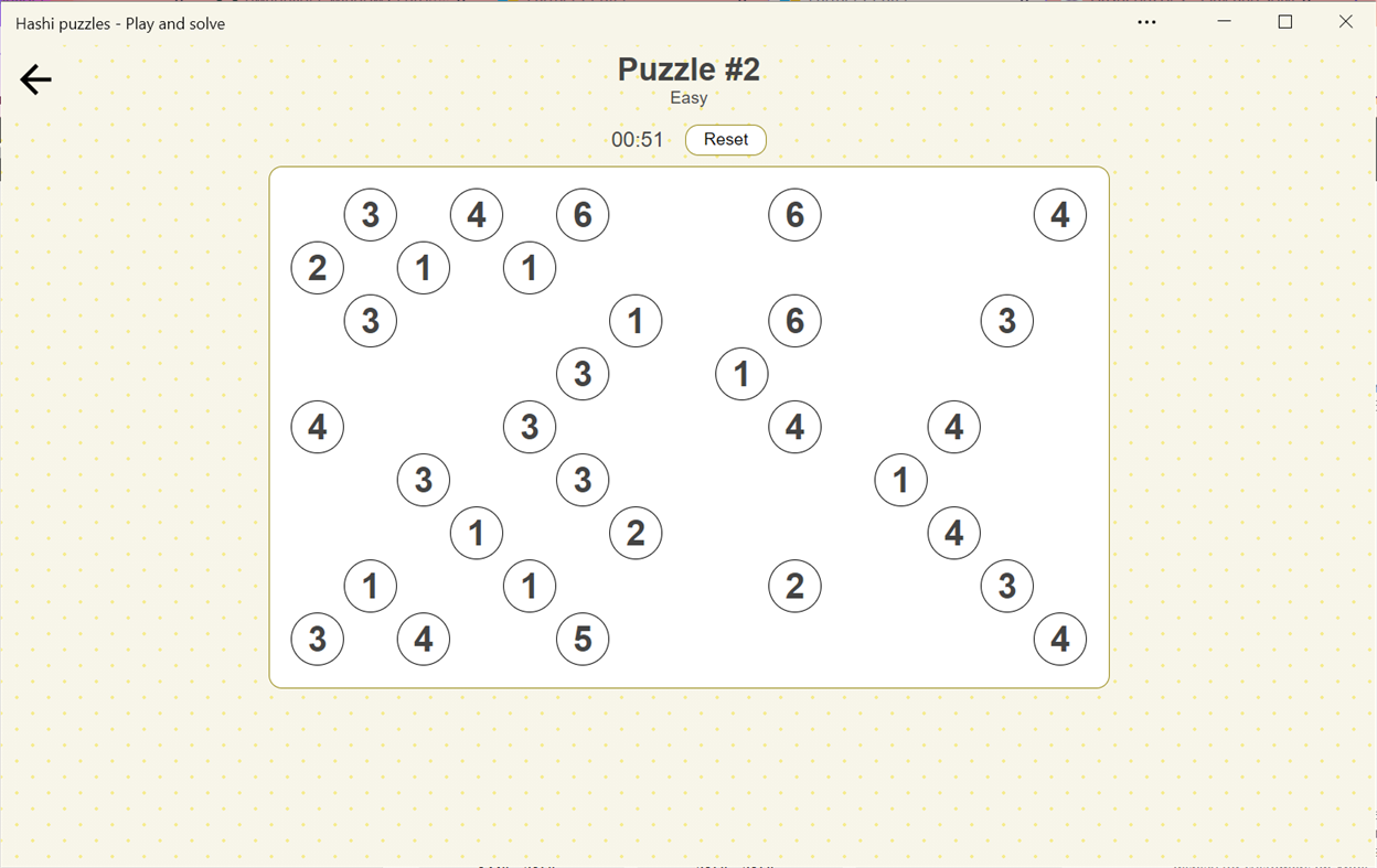 #2. Hashi Puzzles (Windows) Podle: Willow Corporation