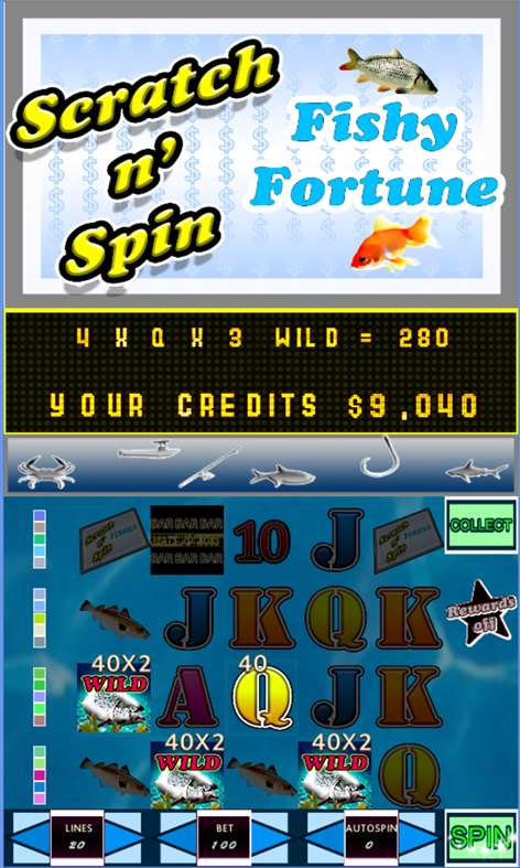 Scratch n Spin:Fishy Fortune FREE SLOTS Screenshots 1