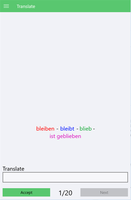 #4. Irregular Verbs German (Windows) By: Vladyslav Kostiushko