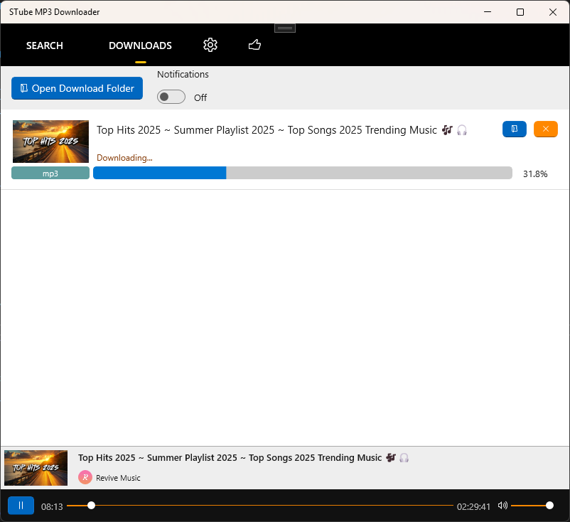 STube MP3 Downloader screenshot