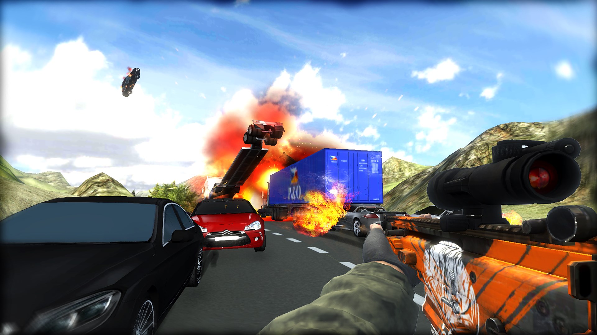 Get Traffic Ops 3D Shooter - Sniper car destruction
