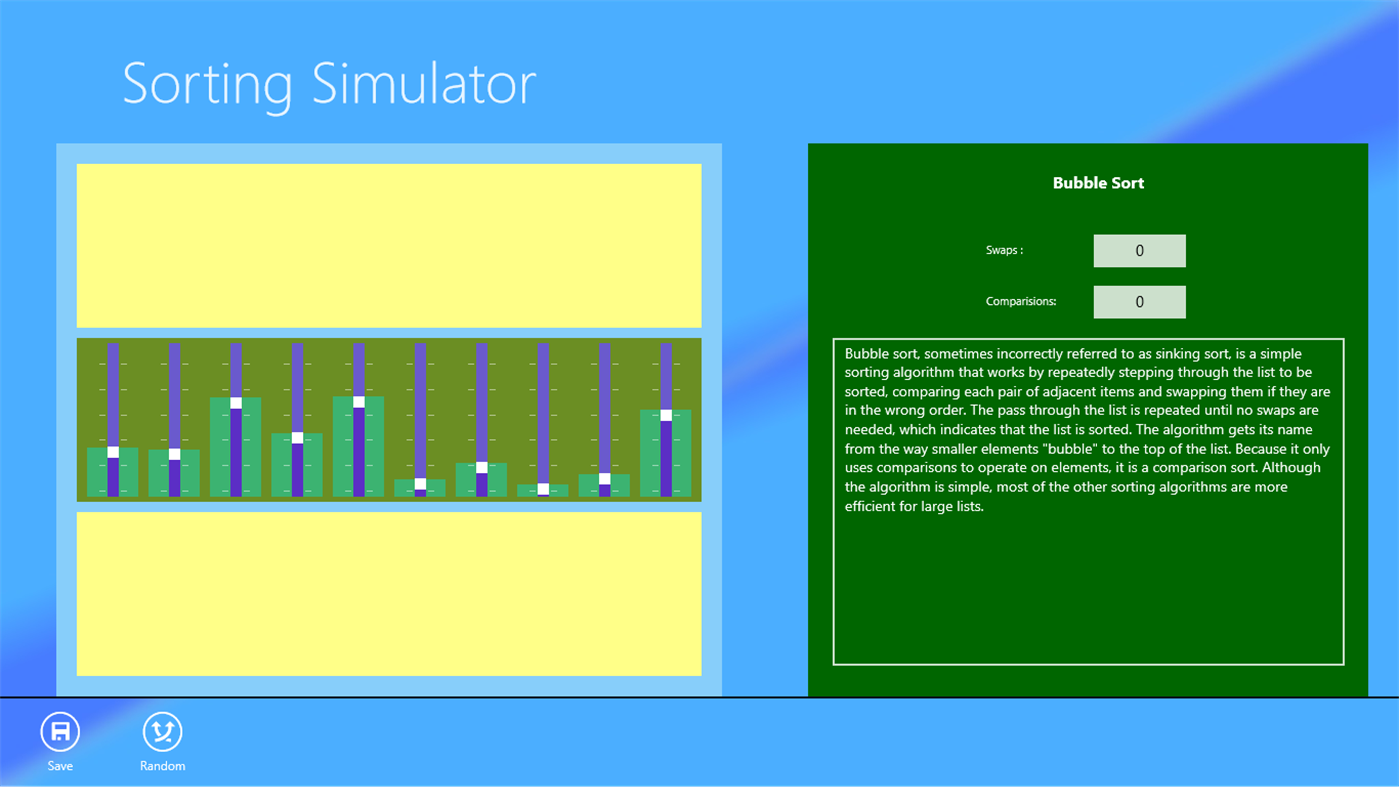 #5. Sorting Simulator (Windows) Podle: SanjayT