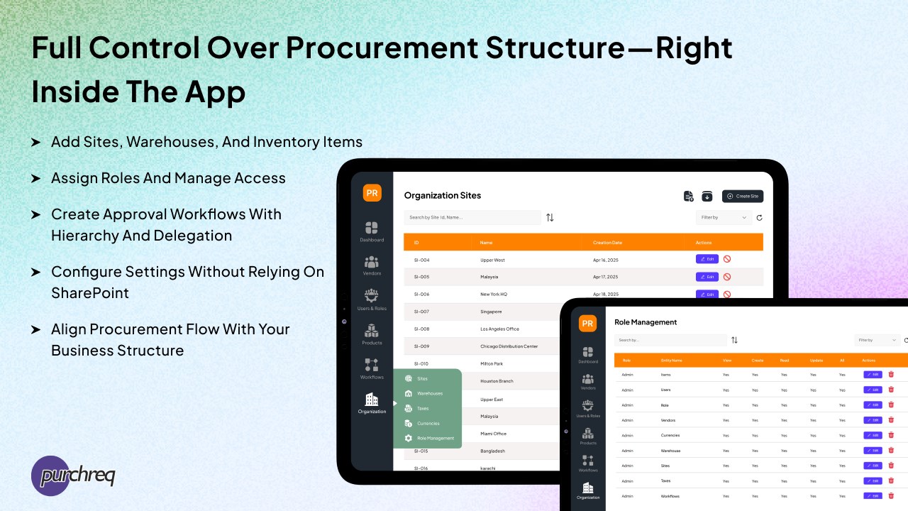Snapshot 3 of Purchase Requisition App