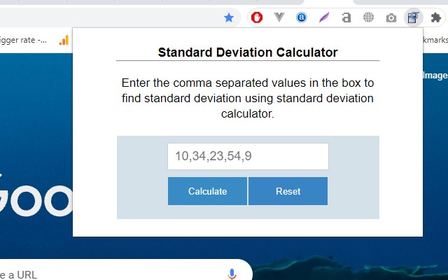 Standard Deviation Calculator